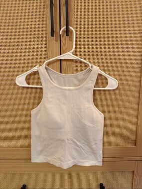 lululemon athletica Ribbed White Tank Top